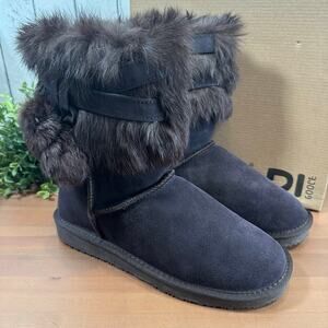 Gooce Women's Summit Suede Sheepskin Wool Chocolate Boots Size 9